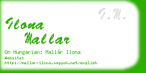 ilona mallar business card